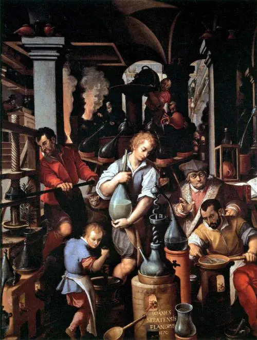 "Il laboratorio dell'alchimista" di Jan Van der Straet