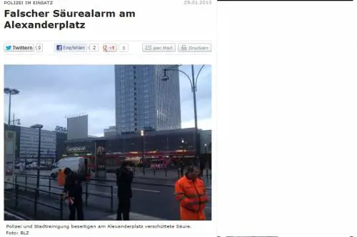 Berlino, acido alle fermate del bus: ma era un falso allarme