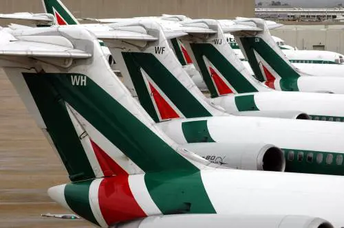 Aerei Alitalia fermi a Fiumicino
