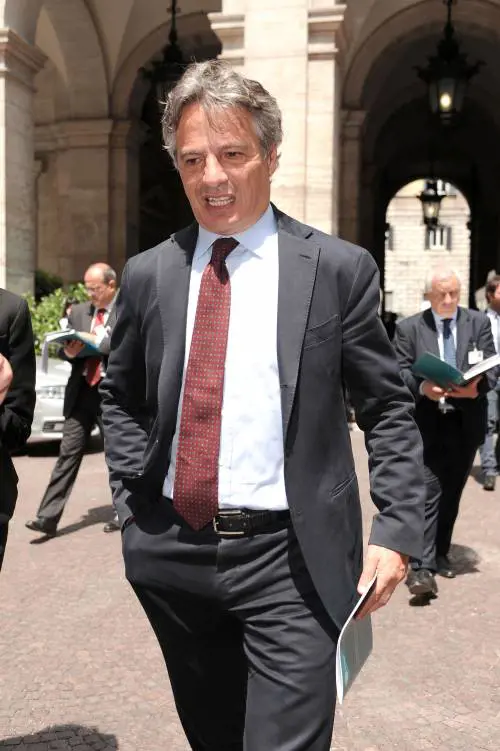 Il presidente dell'Abi Giuseppe Mussari
