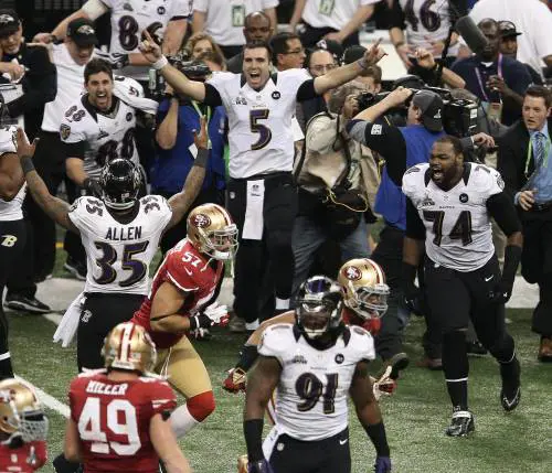 I Baltimora festeggiano il loro secondo Super Bowl