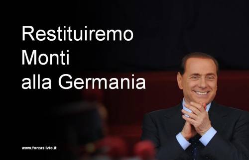 Berlusconi autoironico partecipa al "meme": "Restituiremo Monti alla Germania"