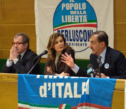 Roberto Maroni, Ignazio La Russa e Daniela Santanchè