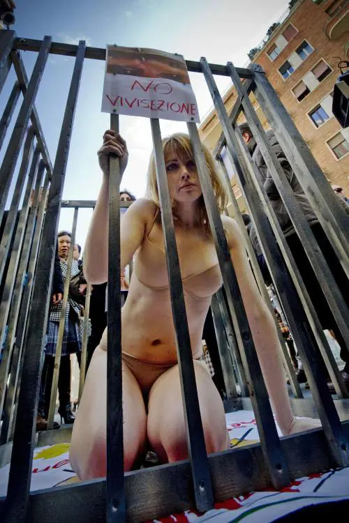 A Napoli Loredana Cannata in lingerie per Ingroia