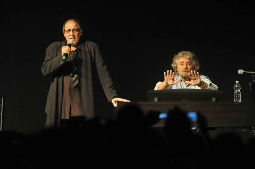 Beppe Grillo con Adriano Celentano