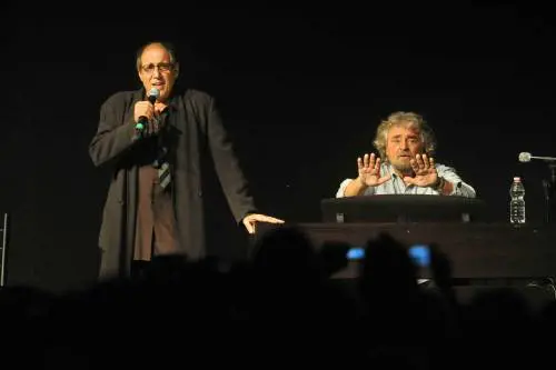Beppe Grillo con Adriano Celentano