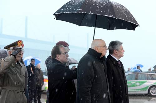 Giorgio Napolitano e il presidente tedesco Joachim Gauck