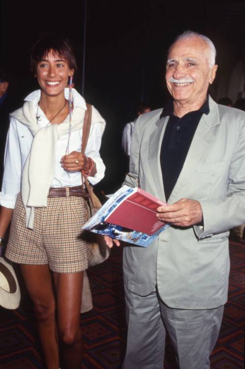 Mario Monicelli con la figlia Ottavia