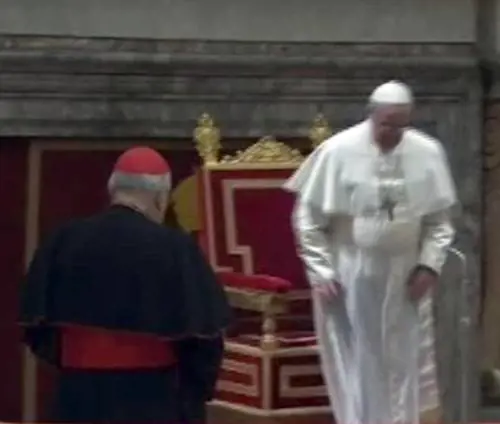 Papa Francesco inciampa