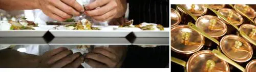 Chef stellati in cucina pro-Emilia a Milano il 20 marzo 