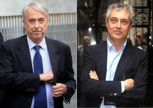 La combo mostra il sindaco di Milano Giuliano Pisapia e Stefano Boeri