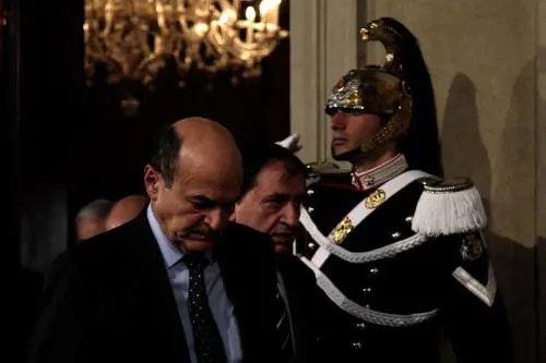 Il segretario del Pd Pier Luigi Bersani al Quirinale
