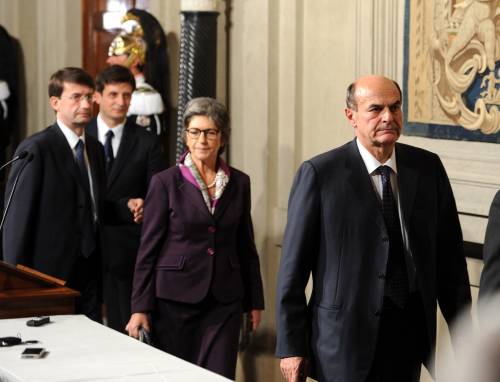 La rappresentanza del Pd guidata da Pier Luigi Bersani