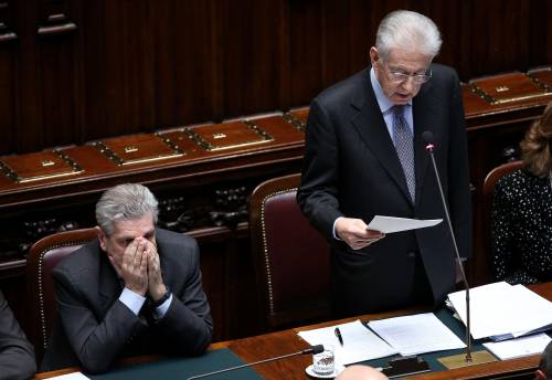 L'intervento del presidente del Consiglio Mario Monti