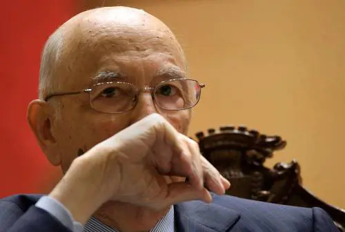 Il presidente della Repubblica Giorgio Napolitano