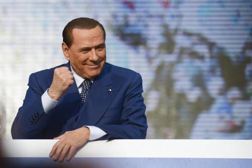 Silvio Berlusconi in piazza del Popolo