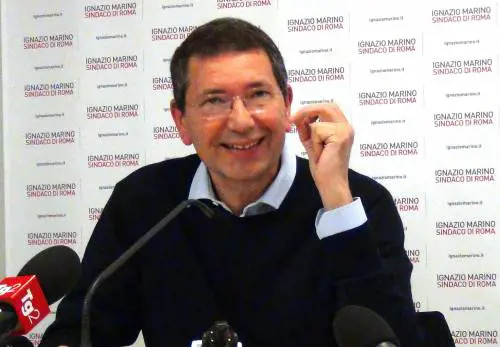 Il candidato sindaco di Roma Ignazio Marino