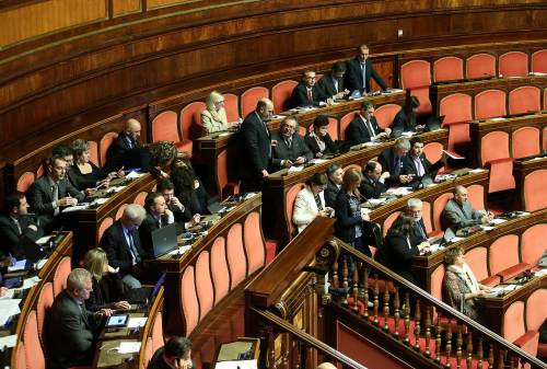 I senatori del M5S in Aula a seduta sospesa: via all'occupazione