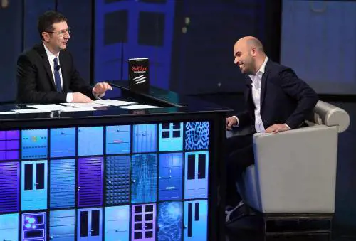 Lo scrittore Roberto Saviano ospite di Fabio Fazio