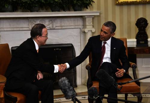 Obama e Ban Ki-moon alla Casa Bianca
