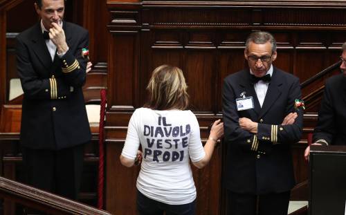 Alessandra Mussolini in aula della Camera