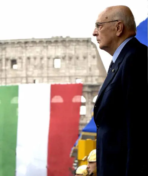 Il presidente della Repubblica Giorgio Napolitano