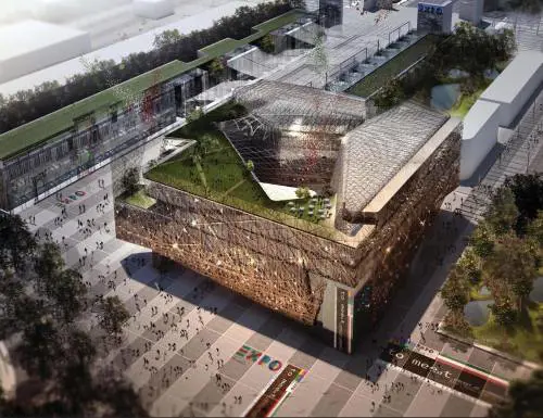 Expo, padiglione Italia in una foresta