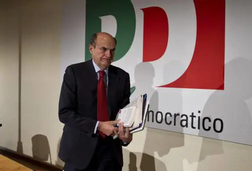 Pier Luigi Bersani alla direzione nazionale del Pd