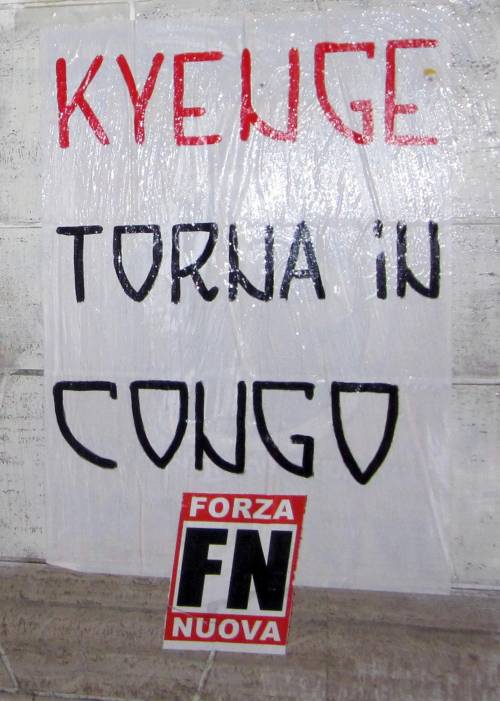 Forza Nuova contro Kyenge: "Torna in Congo"