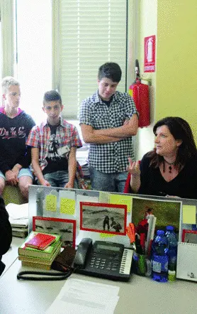 Studenti a scuola di giornalismo