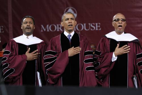 Il presidente Usa Barack Obama al Morehouse College di Atlanta