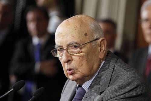 Il presidente della Repubblica Giorgio Napolitano