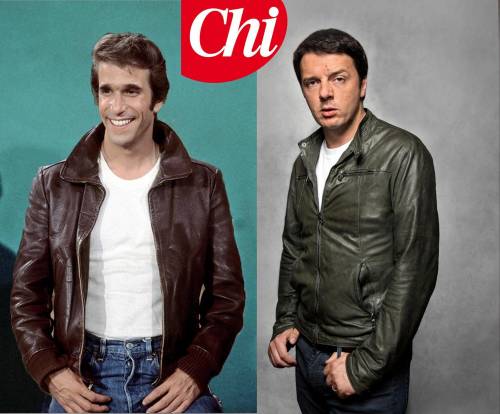 Matteo Renzi posa per "Chi" come Fonzi