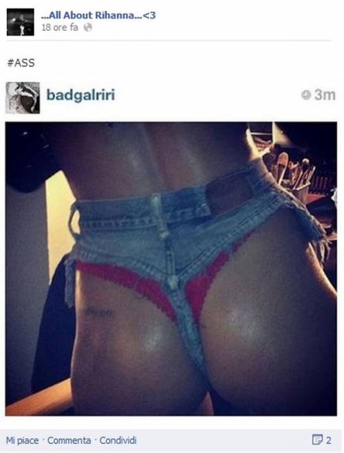 Rihanna mette in mostra il lato b e non solo...