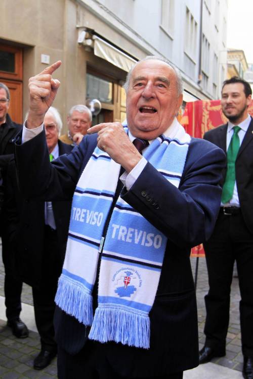 Il candidato sindaco di Treviso della Lega Nord Giancarlo Gentilini