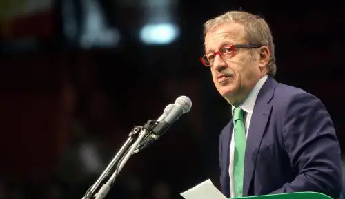Roberto Maroni durante il congresso della Lega Nord