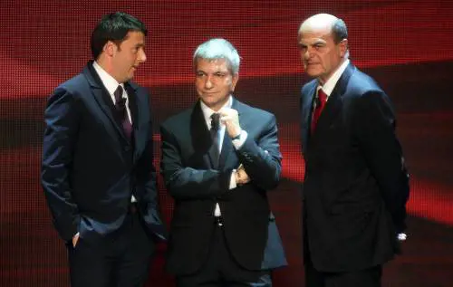 Matteo Renzi, Nichi Vendola e Pierluigi Bersani