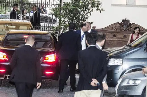 Il vicepremier Angelino Alfano a Palazzo Grazioli dopo la sentenza della Consulta