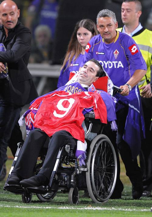 Stefano Borgonovo spinto da Roberto Baggio