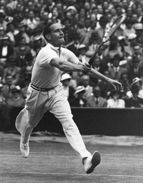 Gottfried von Cramm nel match contro Donald Budge a Wimbledon