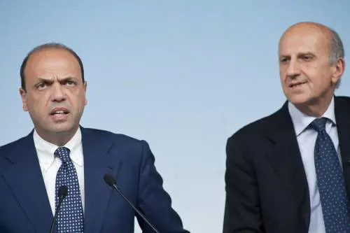 Angelino Alfano e Alessandro Pansa