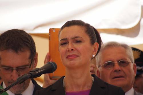La commozione della presidente della Camera Laura Boldrini