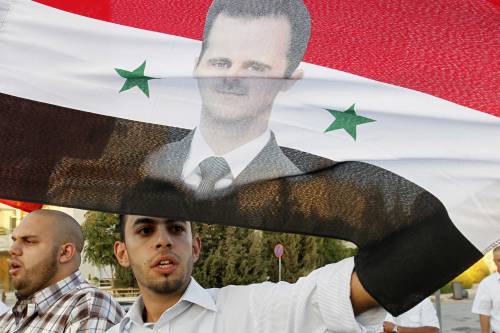 Manifestazione pro Assad ad Amman, in Giordania