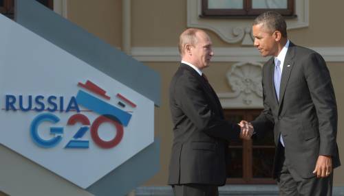 Stretta di mano tra Obama e Putin al G20 di San Pietroburgo