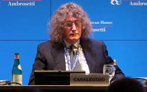 Il guru del Movimento 5 Stelle, Gianroberto Casaleggio, a Villa d'Este