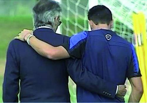 Massimo Moratti abbracciato a Zanetti
