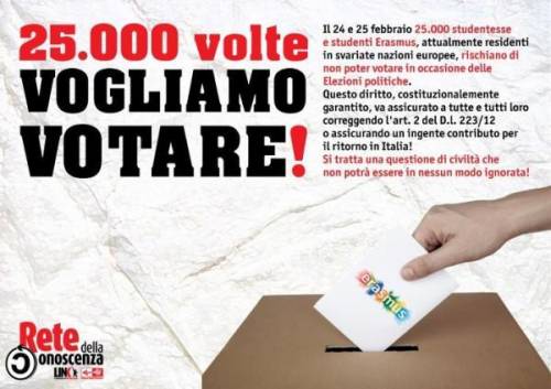 25mila Erasmus rischiano il diritto di voto Monti: fare tutto il possibile