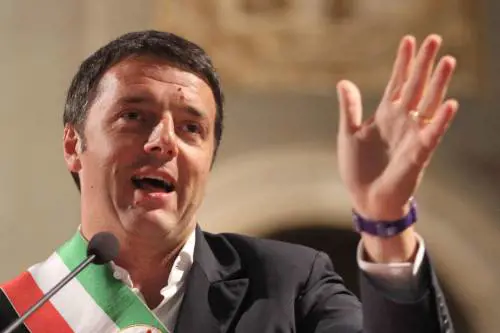 Il sindaco di Firenze Matteo Renzi a Palazzo Vecchio