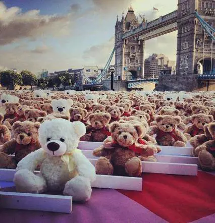 Orsacchiotti affollano Londra contro la meningite