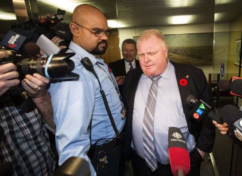 Rob Ford, sindaco di Toronto, si scusa con la stampa